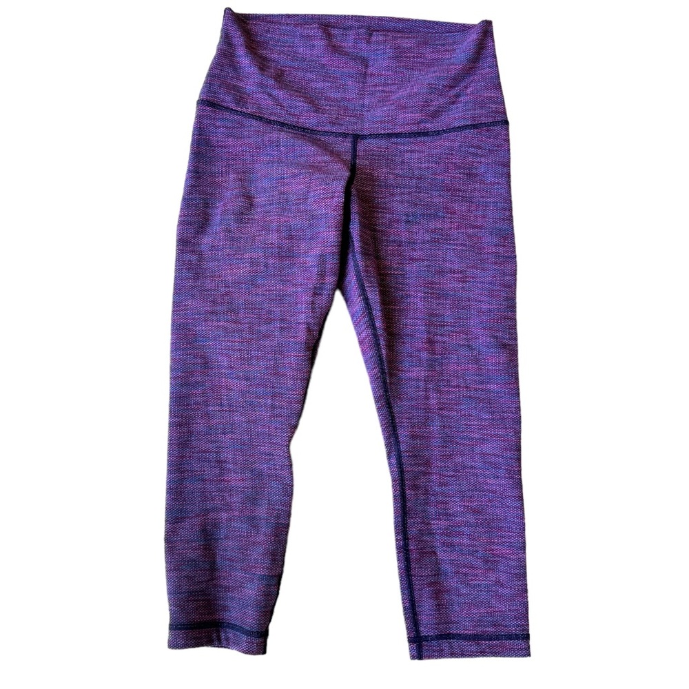 Lululemon Wunder Leggings Diamond Jacquard Space Dye Magenta Tights. - Picture 7 of 8
